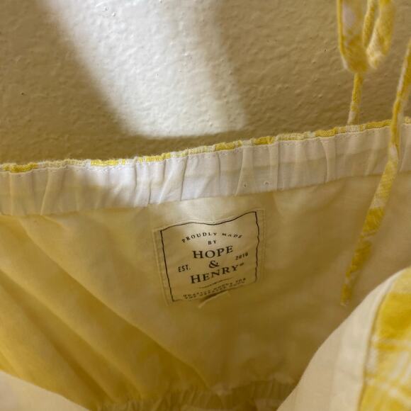 Hope & Henry Organic Cotton Yellow Ruffle Strap Mini Dress Size 10 Summer - Picture 10 of 10